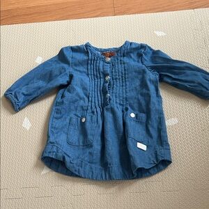 7 For All Mankind Denim Blue Kids Blouse